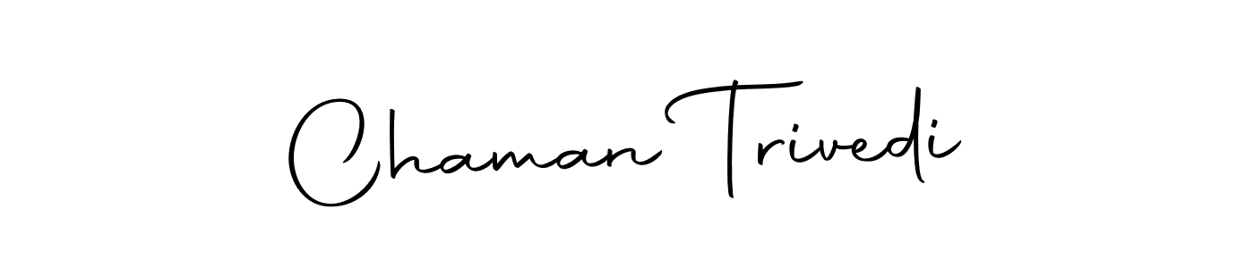 Make a beautiful signature design for name Chaman Trivedi. With this signature (Autography-DOLnW) style, you can create a handwritten signature for free. Chaman Trivedi signature style 10 images and pictures png