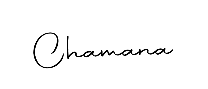 Design your own signature with our free online signature maker. With this signature software, you can create a handwritten (Autography-DOLnW) signature for name Chamana. Chamana signature style 10 images and pictures png