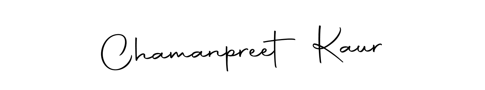 Design your own signature with our free online signature maker. With this signature software, you can create a handwritten (Autography-DOLnW) signature for name Chamanpreet Kaur. Chamanpreet Kaur signature style 10 images and pictures png