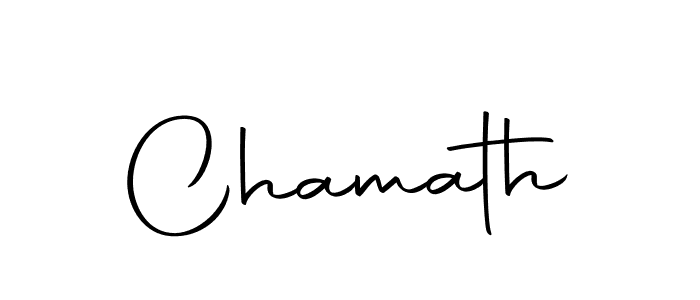Design your own signature with our free online signature maker. With this signature software, you can create a handwritten (Autography-DOLnW) signature for name Chamath. Chamath signature style 10 images and pictures png