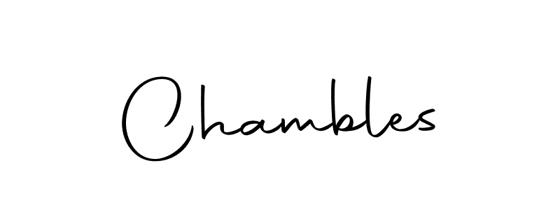 Use a signature maker to create a handwritten signature online. With this signature software, you can design (Autography-DOLnW) your own signature for name Chambles. Chambles signature style 10 images and pictures png