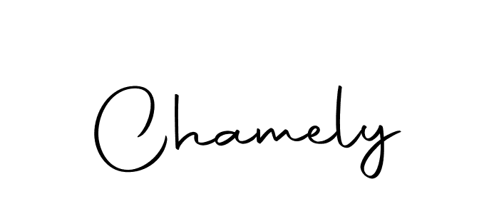 Chamely stylish signature style. Best Handwritten Sign (Autography-DOLnW) for my name. Handwritten Signature Collection Ideas for my name Chamely. Chamely signature style 10 images and pictures png