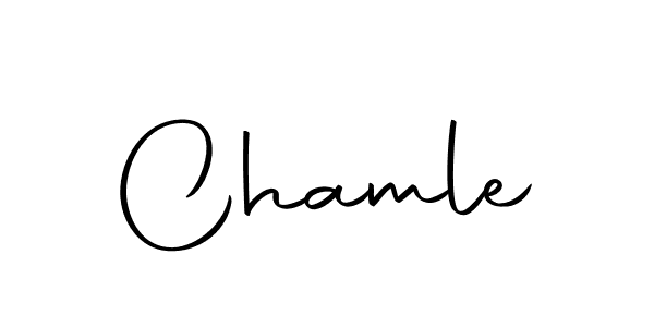Design your own signature with our free online signature maker. With this signature software, you can create a handwritten (Autography-DOLnW) signature for name Chamle. Chamle signature style 10 images and pictures png