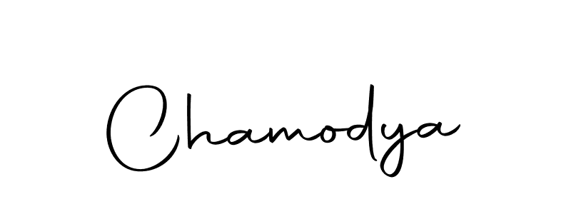 Design your own signature with our free online signature maker. With this signature software, you can create a handwritten (Autography-DOLnW) signature for name Chamodya. Chamodya signature style 10 images and pictures png