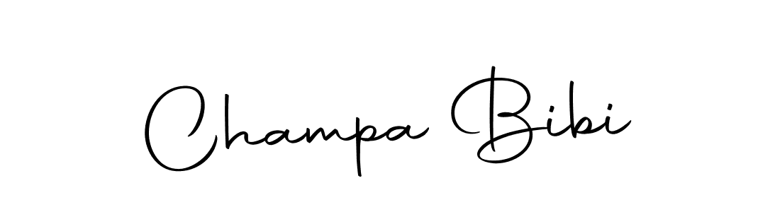 Create a beautiful signature design for name Champa Bibi. With this signature (Autography-DOLnW) fonts, you can make a handwritten signature for free. Champa Bibi signature style 10 images and pictures png