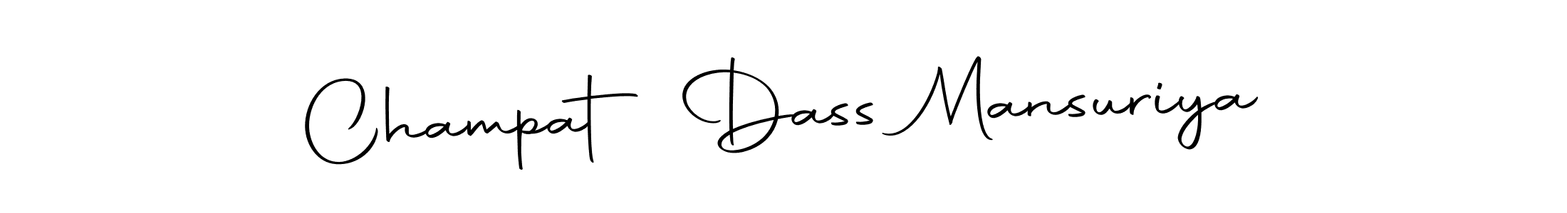 Design your own signature with our free online signature maker. With this signature software, you can create a handwritten (Autography-DOLnW) signature for name Champat Dass Mansuriya. Champat Dass Mansuriya signature style 10 images and pictures png
