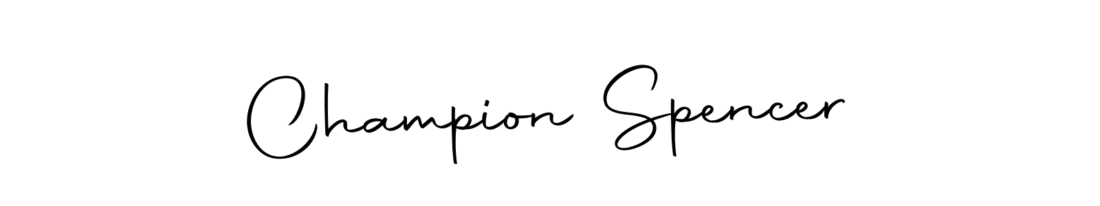 Also we have Champion Spencer name is the best signature style. Create professional handwritten signature collection using Autography-DOLnW autograph style. Champion Spencer signature style 10 images and pictures png