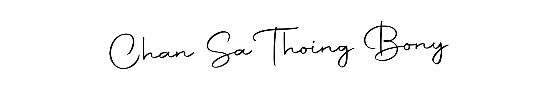 Design your own signature with our free online signature maker. With this signature software, you can create a handwritten (Autography-DOLnW) signature for name Chan Sa Thoing Bony. Chan Sa Thoing Bony signature style 10 images and pictures png