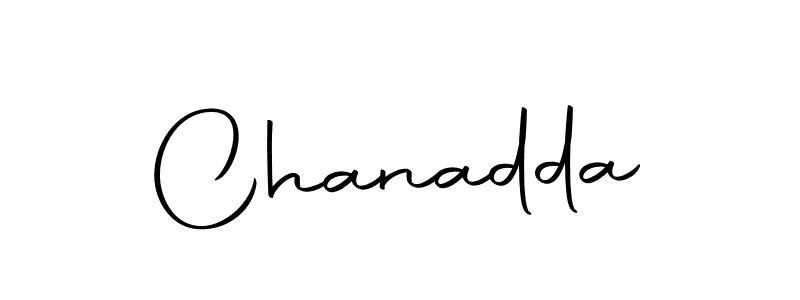 Make a beautiful signature design for name Chanadda. With this signature (Autography-DOLnW) style, you can create a handwritten signature for free. Chanadda signature style 10 images and pictures png