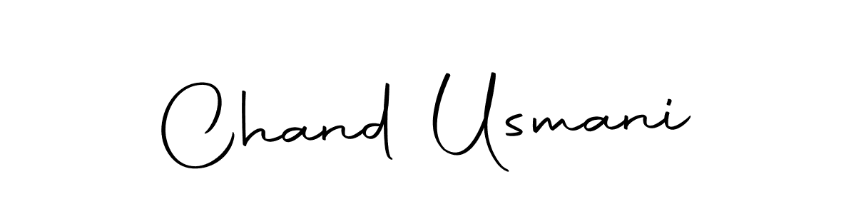 Make a beautiful signature design for name Chand Usmani. Use this online signature maker to create a handwritten signature for free. Chand Usmani signature style 10 images and pictures png