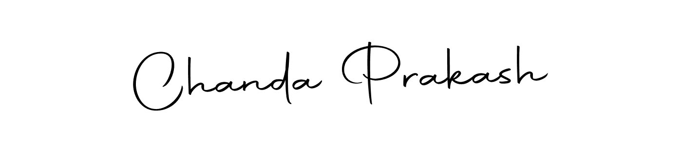 How to make Chanda Prakash name signature. Use Autography-DOLnW style for creating short signs online. This is the latest handwritten sign. Chanda Prakash signature style 10 images and pictures png