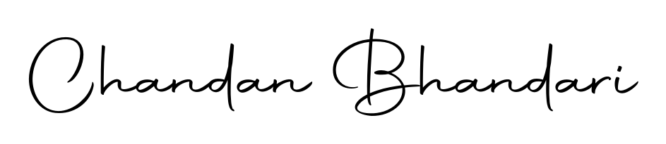 The Autography-DOLnW font transforms the name Chandan Bhandari into an executive sign with sharp precision and distinguished character. Chandan Bhandari signature style 10 images and pictures png