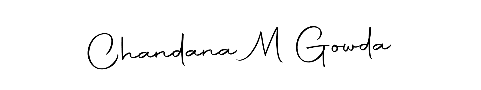 Make a short Chandana M Gowda signature style. Manage your documents anywhere anytime using Autography-DOLnW. Create and add eSignatures, submit forms, share and send files easily. Chandana M Gowda signature style 10 images and pictures png