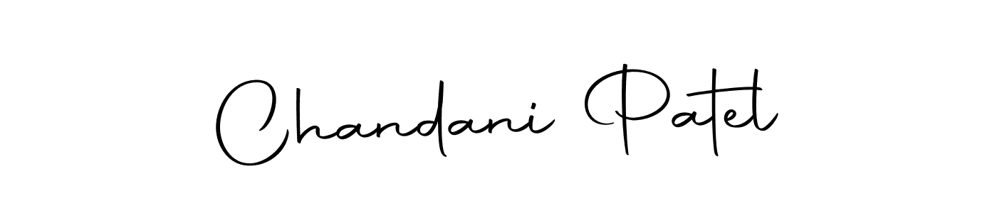 Create a beautiful signature design for name Chandani Patel. With this signature (Autography-DOLnW) fonts, you can make a handwritten signature for free. Chandani Patel signature style 10 images and pictures png
