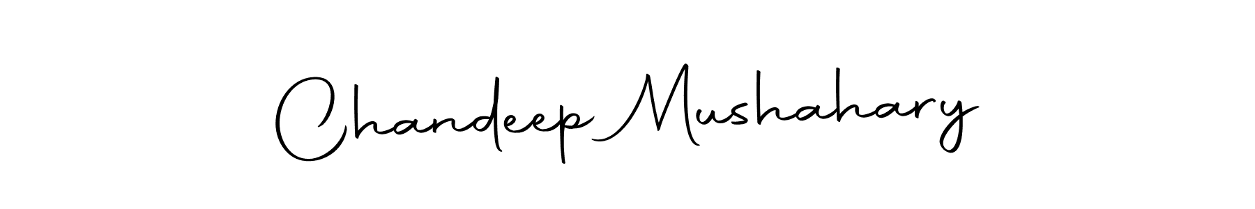 How to make Chandeep Mushahary name signature. Use Autography-DOLnW style for creating short signs online. This is the latest handwritten sign. Chandeep Mushahary signature style 10 images and pictures png