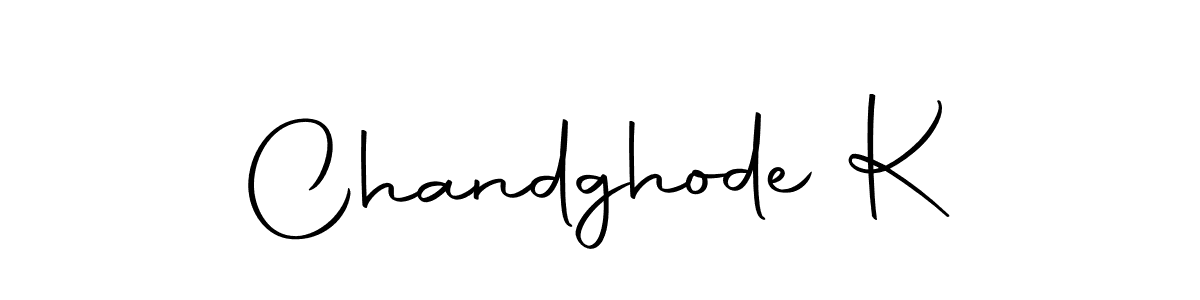 The best way (Autography-DOLnW) to make a short signature is to pick only two or three words in your name. The name Chandghode K include a total of six letters. For converting this name. Chandghode K signature style 10 images and pictures png