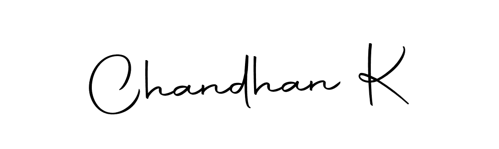 Create a beautiful signature design for name Chandhan K. With this signature (Autography-DOLnW) fonts, you can make a handwritten signature for free. Chandhan K signature style 10 images and pictures png