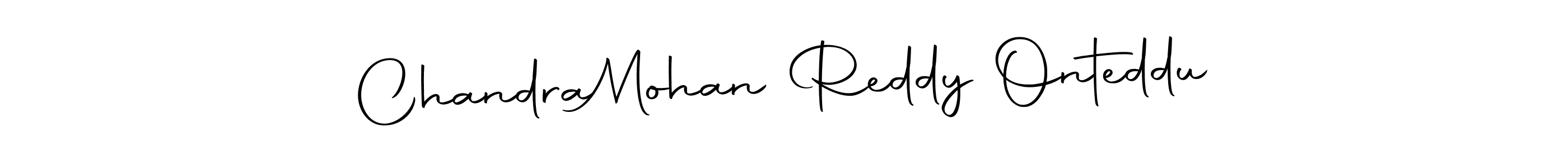 Make a short Chandra  Mohan Reddy Onteddu signature style. Manage your documents anywhere anytime using Autography-DOLnW. Create and add eSignatures, submit forms, share and send files easily. Chandra  Mohan Reddy Onteddu signature style 10 images and pictures png