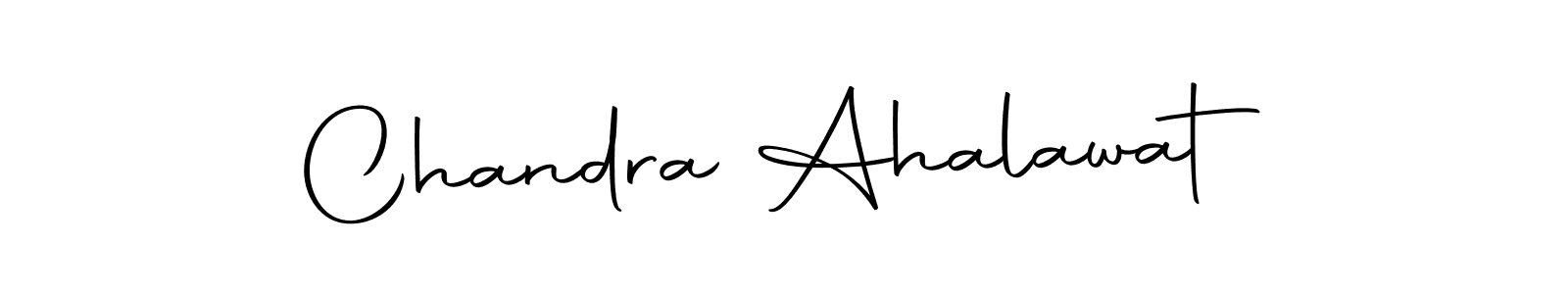 How to make Chandra Ahalawat name signature. Use Autography-DOLnW style for creating short signs online. This is the latest handwritten sign. Chandra Ahalawat signature style 10 images and pictures png