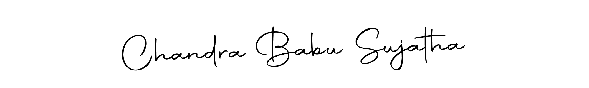 Create a beautiful signature design for name Chandra Babu Sujatha. With this signature (Autography-DOLnW) fonts, you can make a handwritten signature for free. Chandra Babu Sujatha signature style 10 images and pictures png