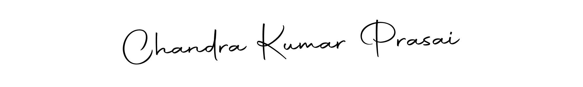 How to make Chandra Kumar Prasai name signature. Use Autography-DOLnW style for creating short signs online. This is the latest handwritten sign. Chandra Kumar Prasai signature style 10 images and pictures png