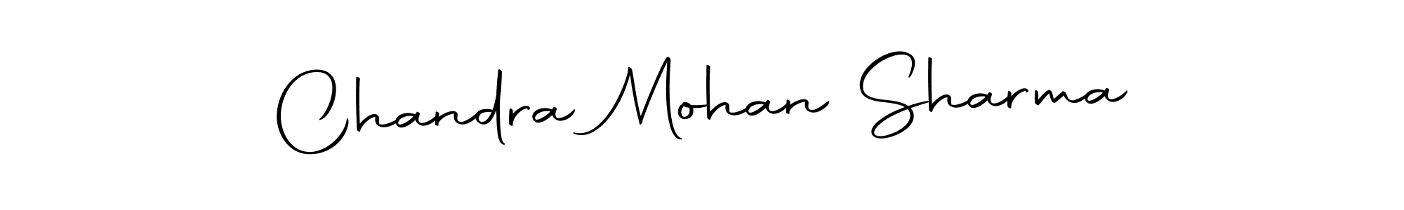 How to make Chandra Mohan Sharma name signature. Use Autography-DOLnW style for creating short signs online. This is the latest handwritten sign. Chandra Mohan Sharma signature style 10 images and pictures png