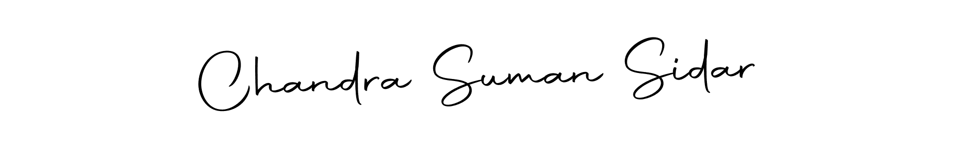 Make a short Chandra Suman Sidar signature style. Manage your documents anywhere anytime using Autography-DOLnW. Create and add eSignatures, submit forms, share and send files easily. Chandra Suman Sidar signature style 10 images and pictures png