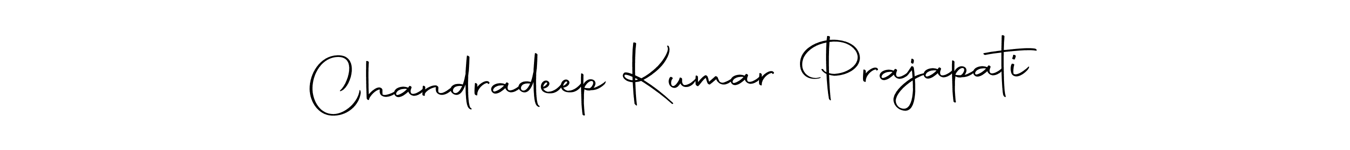 This is the best signature style for the Chandradeep Kumar Prajapati name. Also you like these signature font (Autography-DOLnW). Mix name signature. Chandradeep Kumar Prajapati signature style 10 images and pictures png