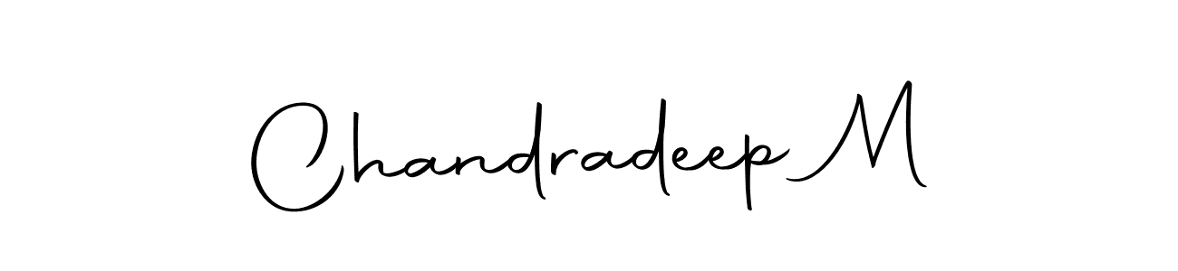How to make Chandradeep M signature? Autography-DOLnW is a professional autograph style. Create handwritten signature for Chandradeep M name. Chandradeep M signature style 10 images and pictures png