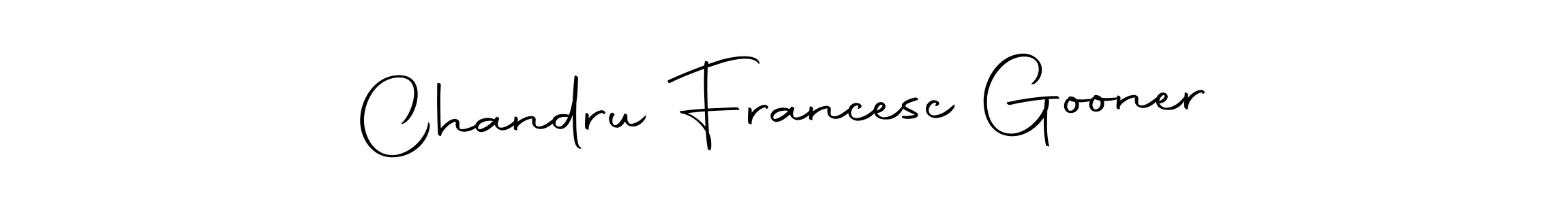 It looks lik you need a new signature style for name Chandru Francesc Gooner. Design unique handwritten (Autography-DOLnW) signature with our free signature maker in just a few clicks. Chandru Francesc Gooner signature style 10 images and pictures png