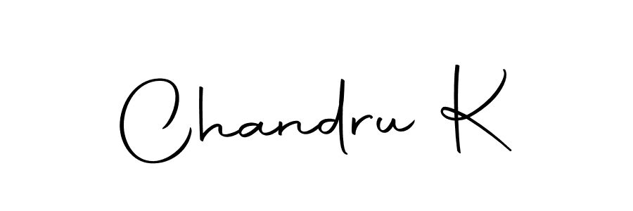 Create a beautiful signature design for name Chandru K. With this signature (Autography-DOLnW) fonts, you can make a handwritten signature for free. Chandru K signature style 10 images and pictures png