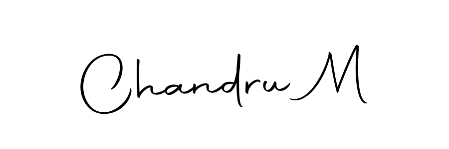 Create a beautiful signature design for name Chandru M. With this signature (Autography-DOLnW) fonts, you can make a handwritten signature for free. Chandru M signature style 10 images and pictures png