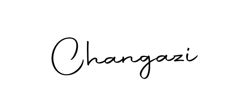 Design your own signature with our free online signature maker. With this signature software, you can create a handwritten (Autography-DOLnW) signature for name Changazi. Changazi signature style 10 images and pictures png