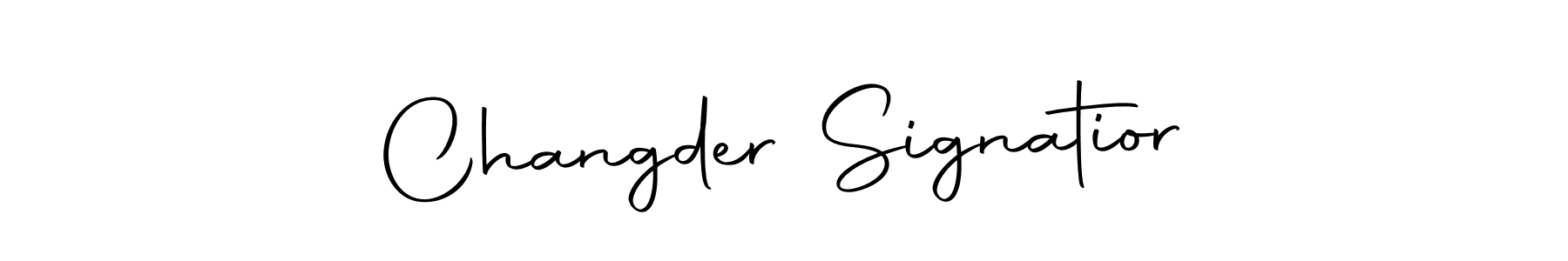 Design your own signature with our free online signature maker. With this signature software, you can create a handwritten (Autography-DOLnW) signature for name Changder Signatior. Changder Signatior signature style 10 images and pictures png