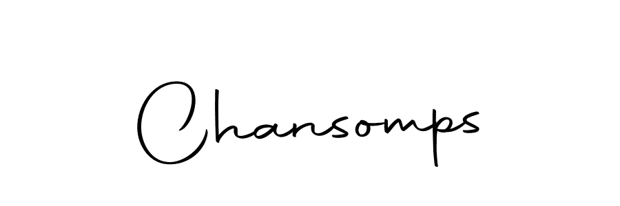 Use a signature maker to create a handwritten signature online. With this signature software, you can design (Autography-DOLnW) your own signature for name Chansomps. Chansomps signature style 10 images and pictures png