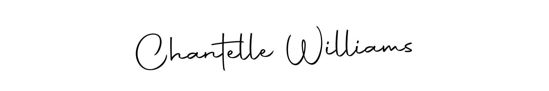 How to make Chantelle Williams name signature. Use Autography-DOLnW style for creating short signs online. This is the latest handwritten sign. Chantelle Williams signature style 10 images and pictures png