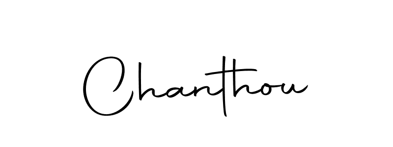 Design your own signature with our free online signature maker. With this signature software, you can create a handwritten (Autography-DOLnW) signature for name Chanthou. Chanthou signature style 10 images and pictures png