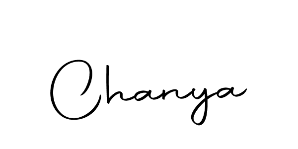 Design your own signature with our free online signature maker. With this signature software, you can create a handwritten (Autography-DOLnW) signature for name Chanya. Chanya signature style 10 images and pictures png