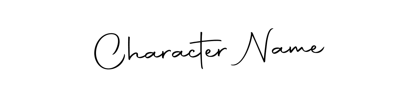 Design your own signature with our free online signature maker. With this signature software, you can create a handwritten (Autography-DOLnW) signature for name Character Name. Character Name signature style 10 images and pictures png