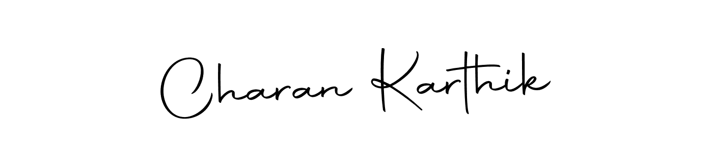 How to make Charan Karthik name signature. Use Autography-DOLnW style for creating short signs online. This is the latest handwritten sign. Charan Karthik signature style 10 images and pictures png