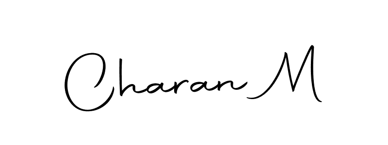 Design your own signature with our free online signature maker. With this signature software, you can create a handwritten (Autography-DOLnW) signature for name Charan M. Charan M signature style 10 images and pictures png