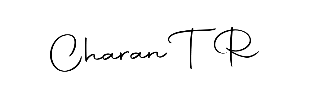 Use a signature maker to create a handwritten signature online. With this signature software, you can design (Autography-DOLnW) your own signature for name Charan T R. Charan T R signature style 10 images and pictures png