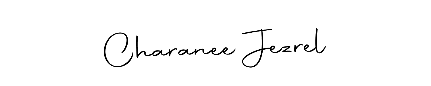 You should practise on your own different ways (Autography-DOLnW) to write your name (Charanee Jezrel) in signature. don't let someone else do it for you. Charanee Jezrel signature style 10 images and pictures png