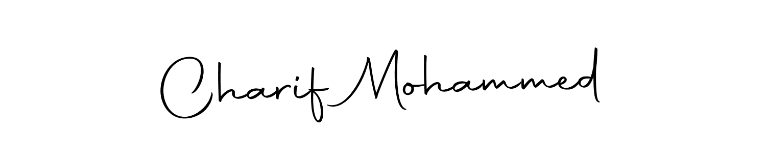 Create a beautiful signature design for name Charif Mohammed. With this signature (Autography-DOLnW) fonts, you can make a handwritten signature for free. Charif Mohammed signature style 10 images and pictures png