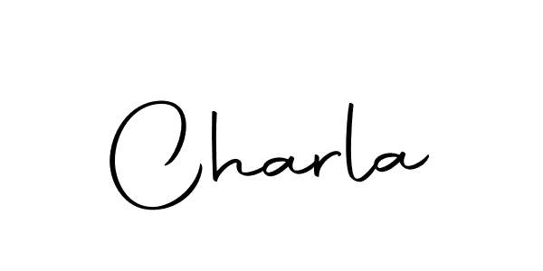 Use a signature maker to create a handwritten signature online. With this signature software, you can design (Autography-DOLnW) your own signature for name Charla. Charla signature style 10 images and pictures png
