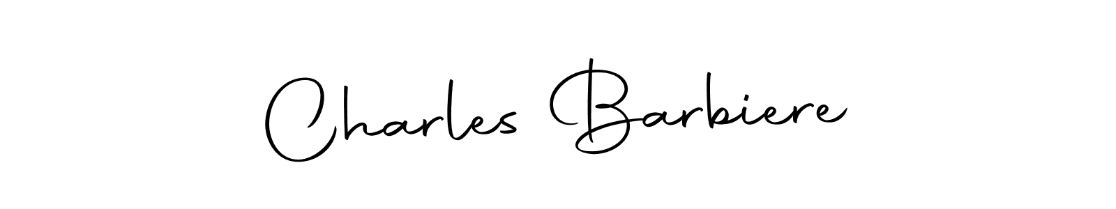 How to make Charles Barbiere name signature. Use Autography-DOLnW style for creating short signs online. This is the latest handwritten sign. Charles Barbiere signature style 10 images and pictures png