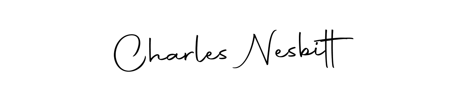 How to make Charles Nesbitt name signature. Use Autography-DOLnW style for creating short signs online. This is the latest handwritten sign. Charles Nesbitt signature style 10 images and pictures png