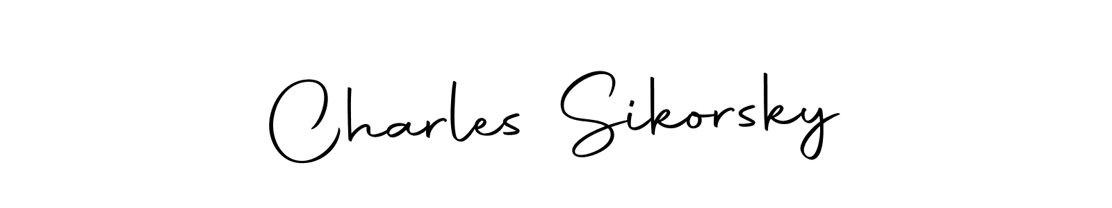 How to make Charles Sikorsky name signature. Use Autography-DOLnW style for creating short signs online. This is the latest handwritten sign. Charles Sikorsky signature style 10 images and pictures png