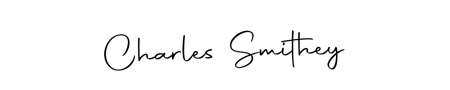 How to make Charles Smithey name signature. Use Autography-DOLnW style for creating short signs online. This is the latest handwritten sign. Charles Smithey signature style 10 images and pictures png