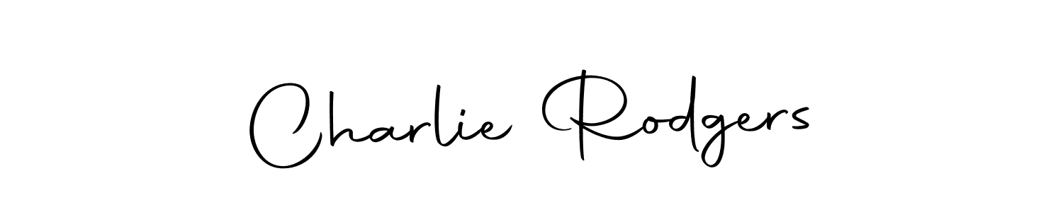 How to make Charlie Rodgers name signature. Use Autography-DOLnW style for creating short signs online. This is the latest handwritten sign. Charlie Rodgers signature style 10 images and pictures png